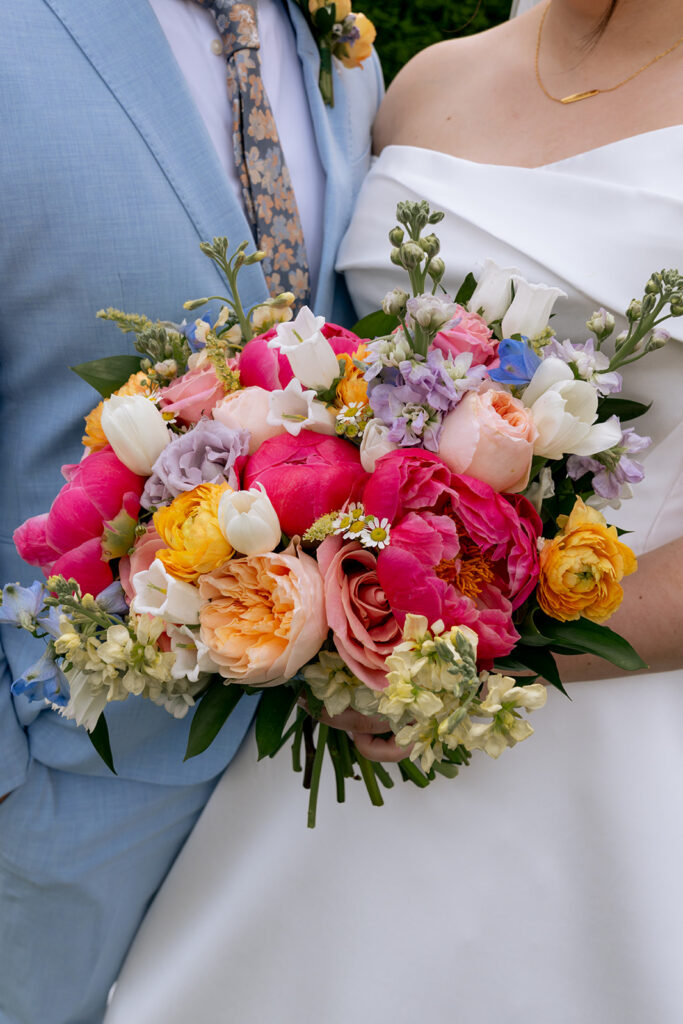 colorful wedding bouquet