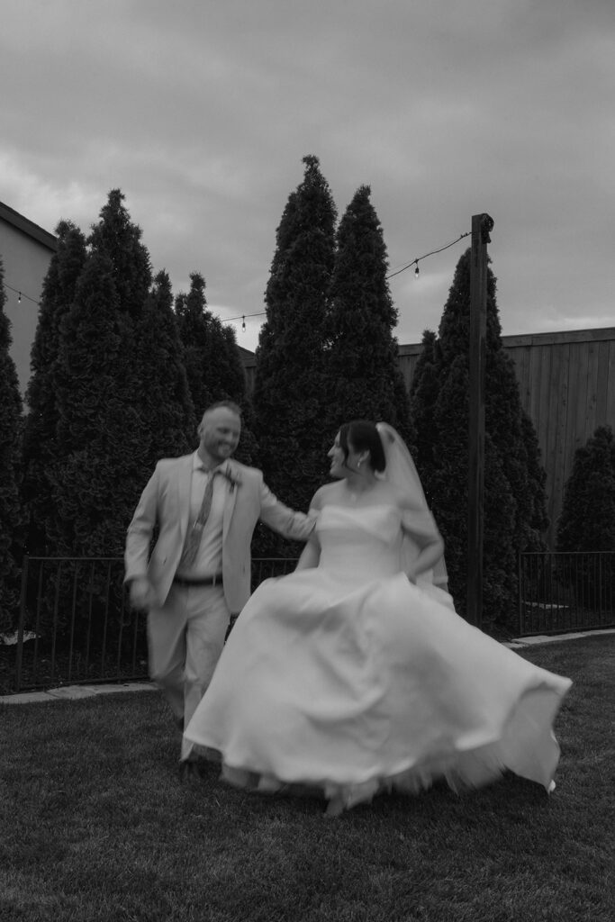 cute picture of the bride and groom at their dream wedding day