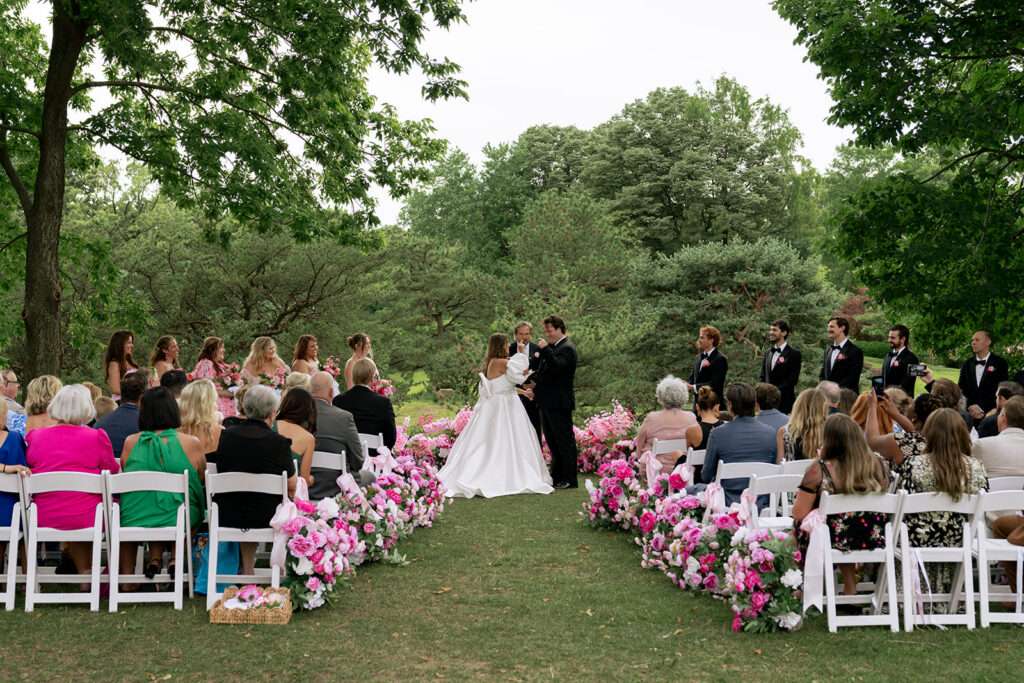 bride and groom at their dream wedding ceremony