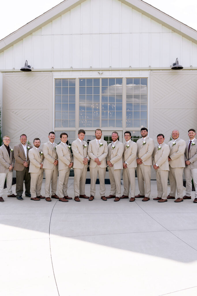 portrait of the groom and his friends
