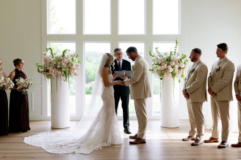 bride and groom at their dream wedding ceremony