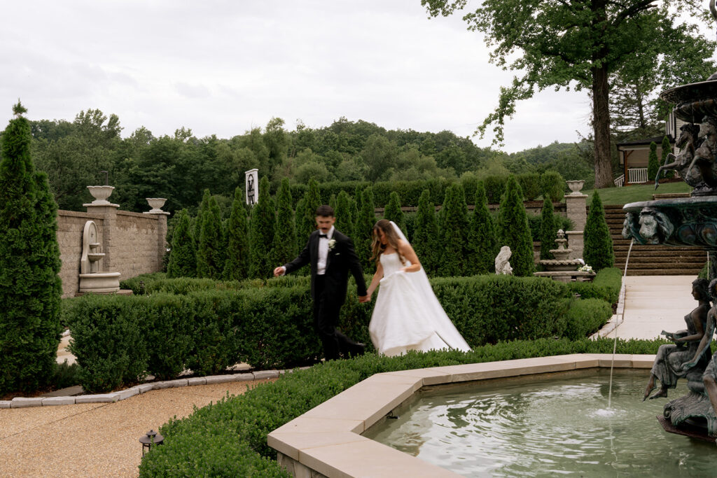 bride and groom at their dream wedding day in st. louis